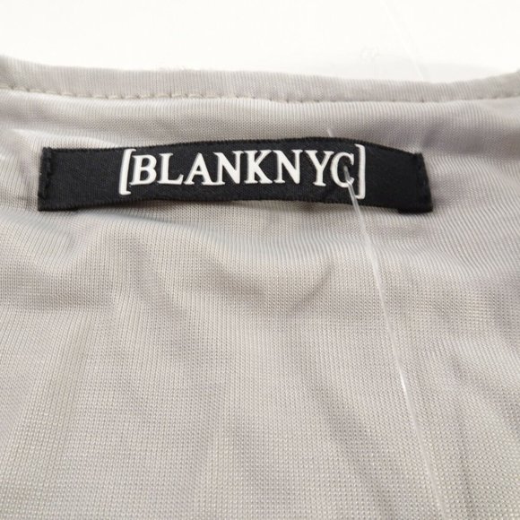 BLANK NYC  Beige Crushed Velvet Knotted Long Sleeve Bodysuit Sz S NWT 198 - Picture 8 of 9